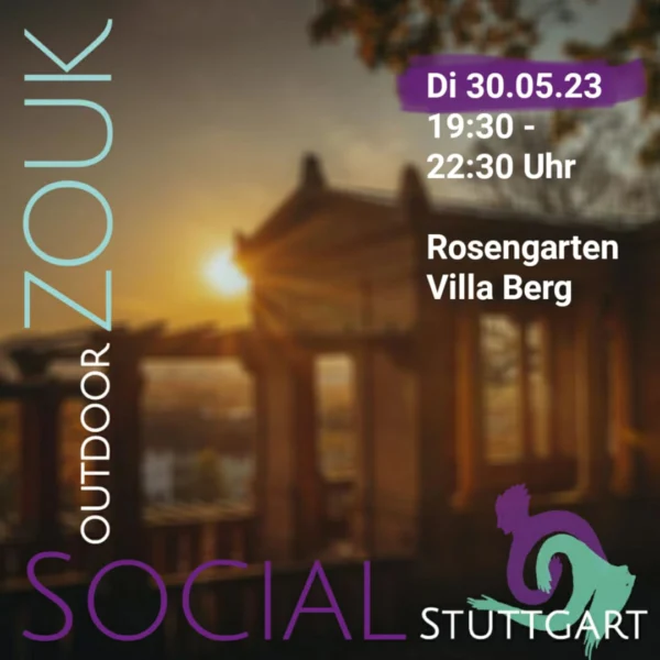 Outdoor Zouk Social Stuttgart Rosengarten Villa Berg Dieestags 19:30-22:00 Uhr